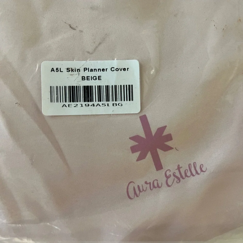 Aura Estelle A5L Skin Planner Cover Beige NIP w strap #1